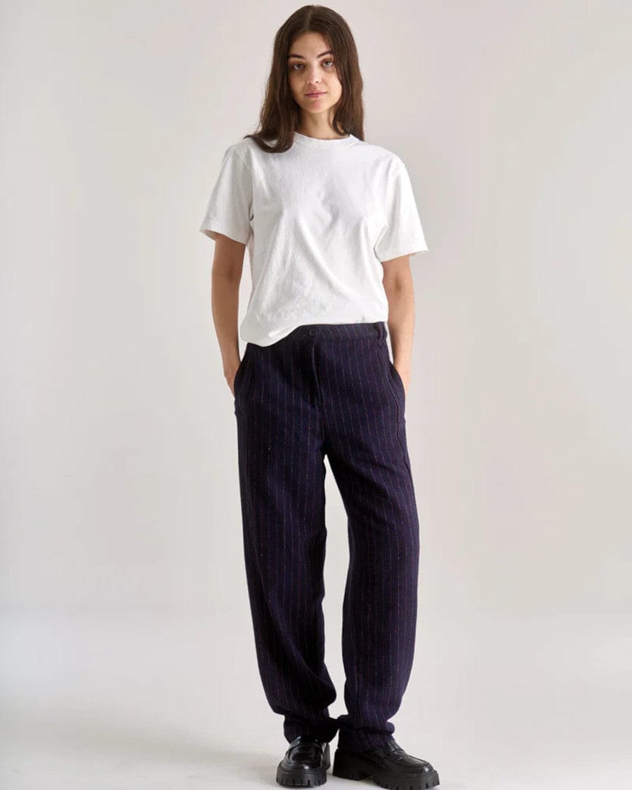 Maddie Trousers Navy Stripe