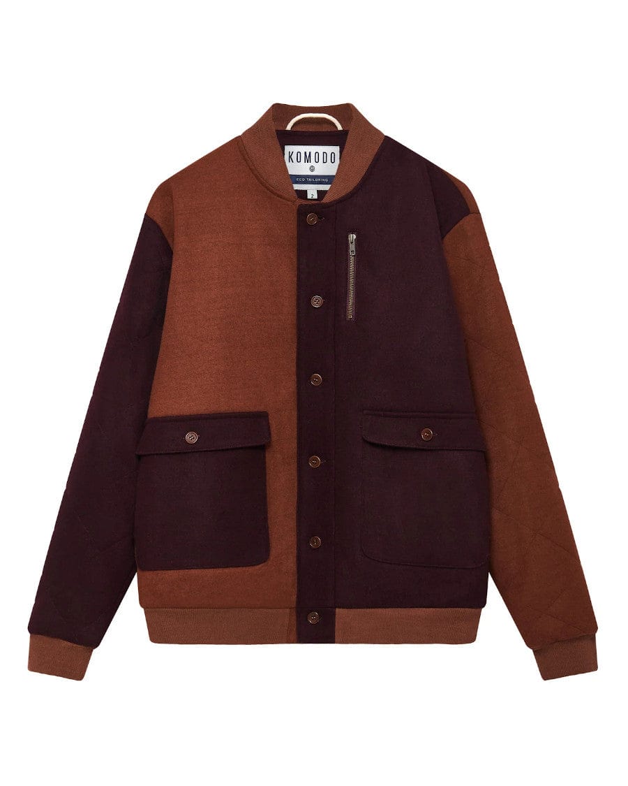 Maxwell Bomber Jacket Chestnut Patchwork