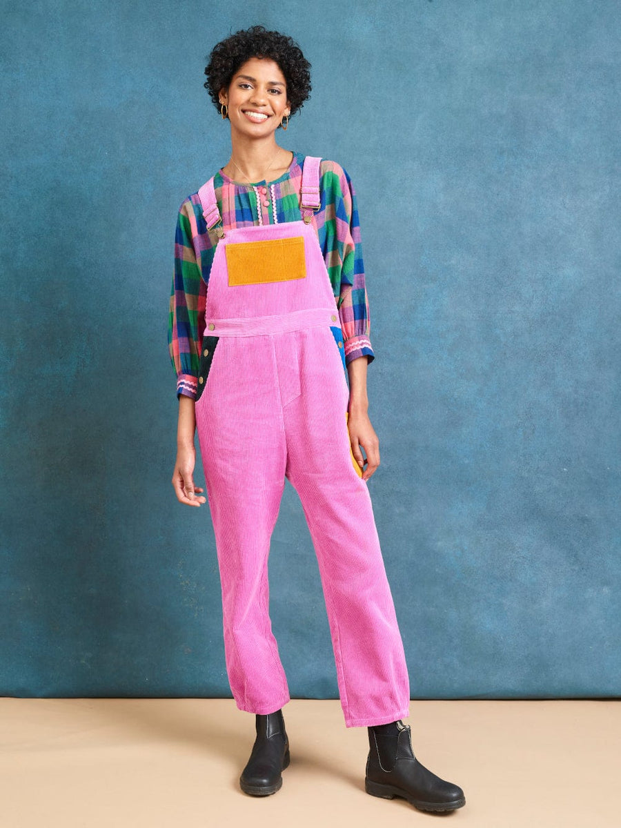 Pink Cord Dungarees