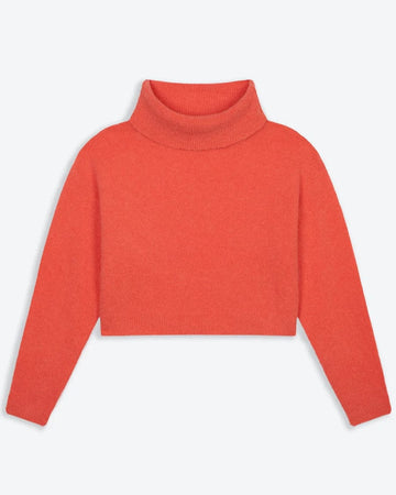 Alpaca Cropped Rollneck Peach