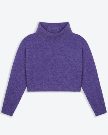 Alpaca Cropped Rollneck Purple