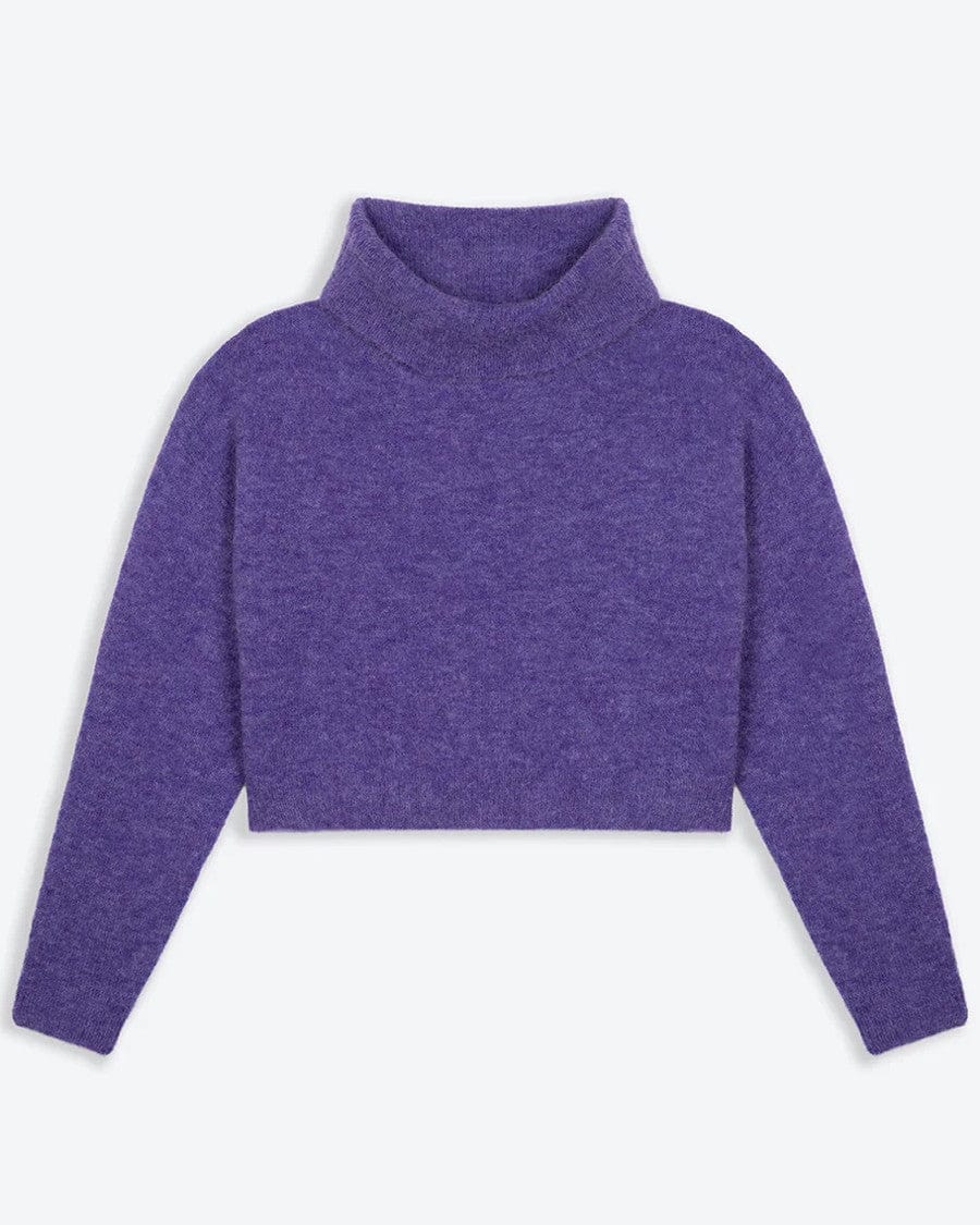 Alpaca Cropped Rollneck Purple