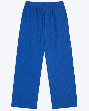 Seersucker Barrel Leg Trouser