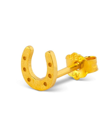 Luck Single Stud Gold Plated
