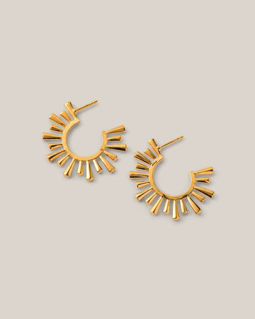 Sundial Earrings Gold