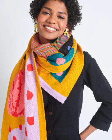 Yellow Cacti Scarf