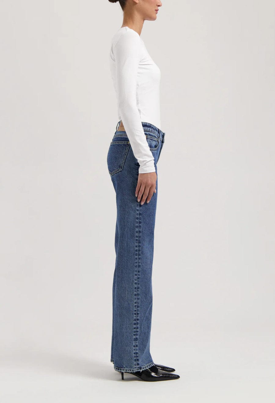 Carry Mid Straight Jeans Stone Vintage