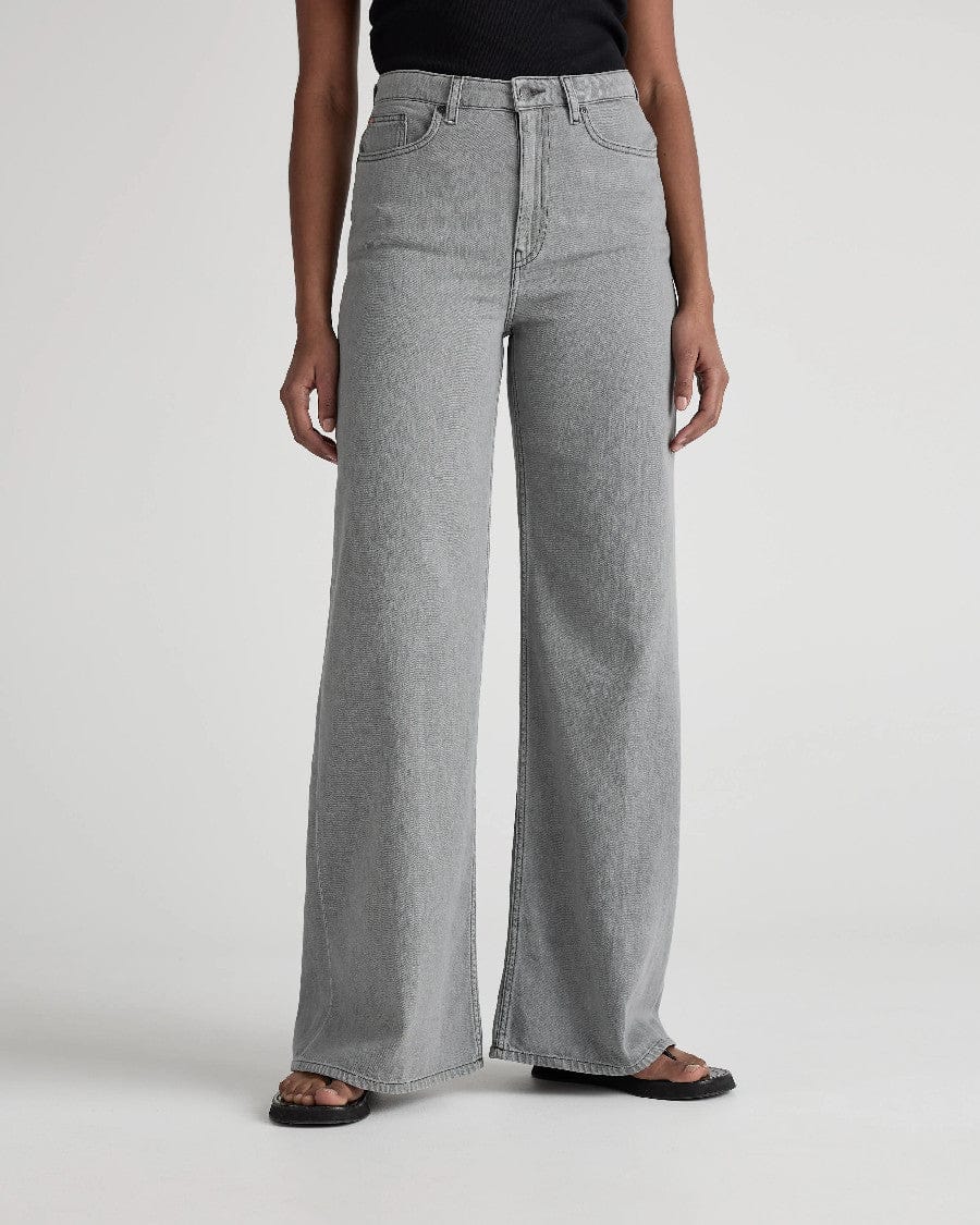 Sara High Loose Flow Jeans Grey