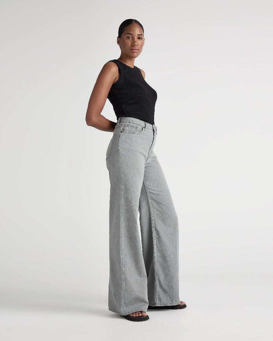 Sara High Loose Flow Jeans Grey