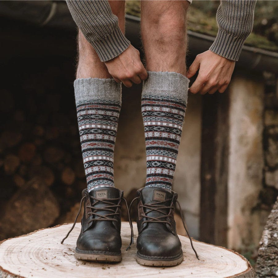 Arvid Knee High Socks Grey