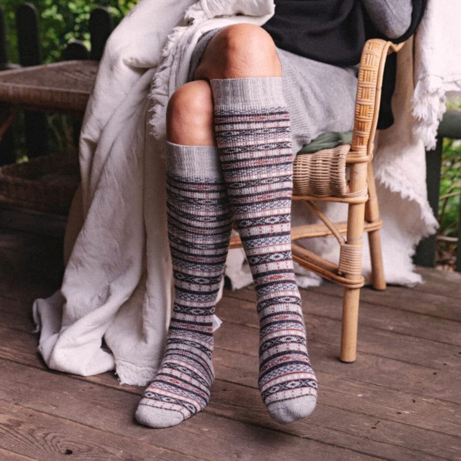 Arvid Knee High Socks Grey