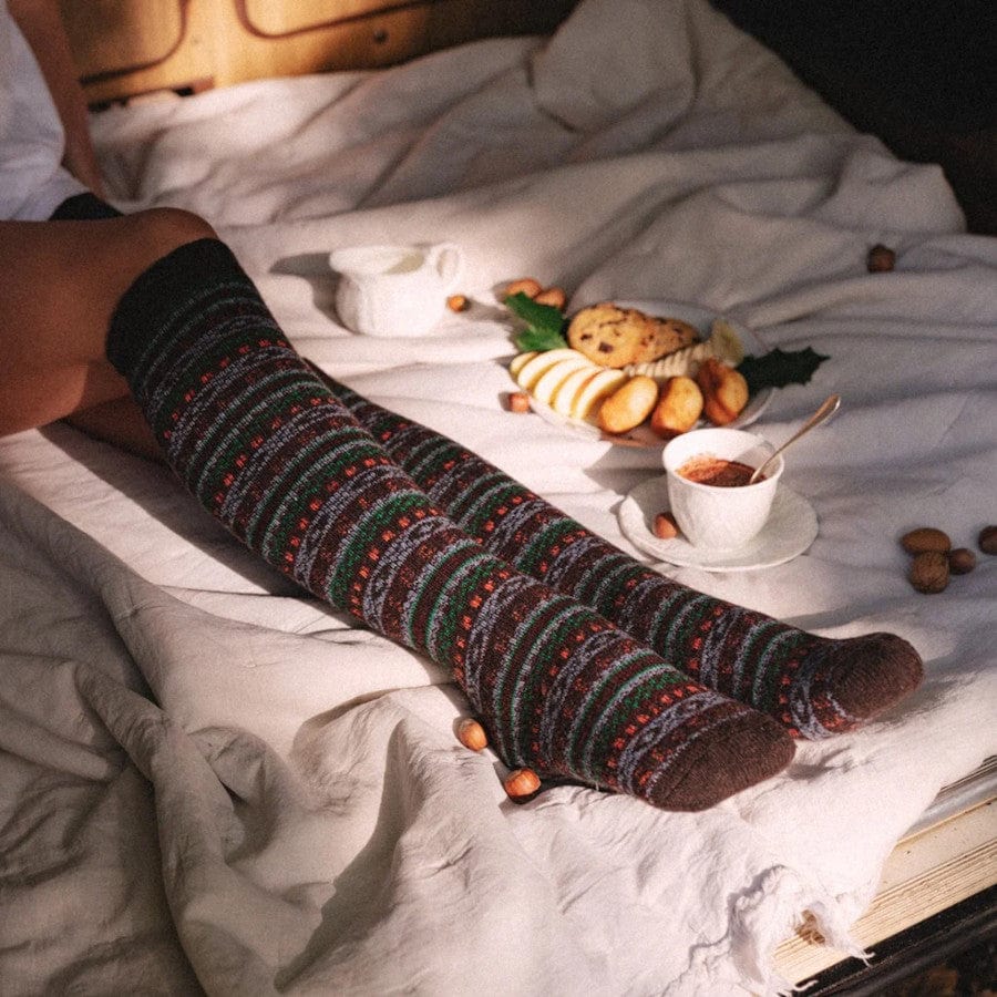 Arvid Knee High Socks Red