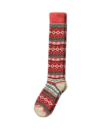 Ida Knee High Socks Red