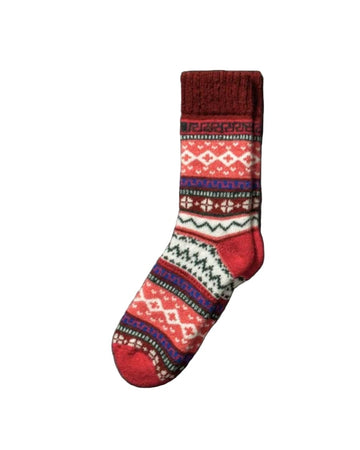 Ida Socks Burgundy