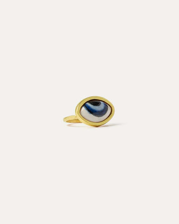 Adira Blue Porcelain Ring