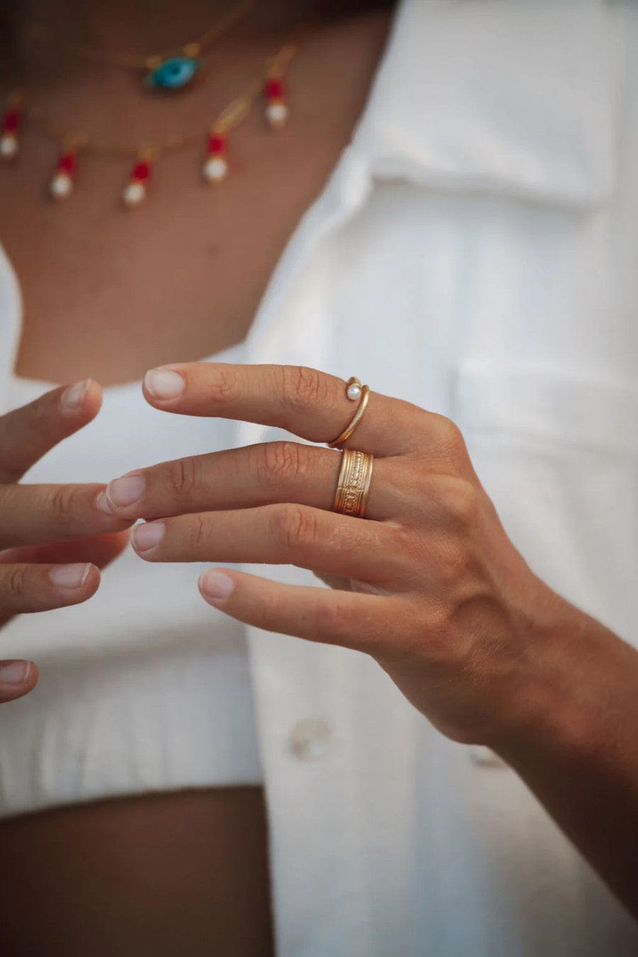 Avalon Pearl Stacking Ring