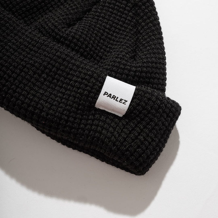 Metior Waffle Beanie Black