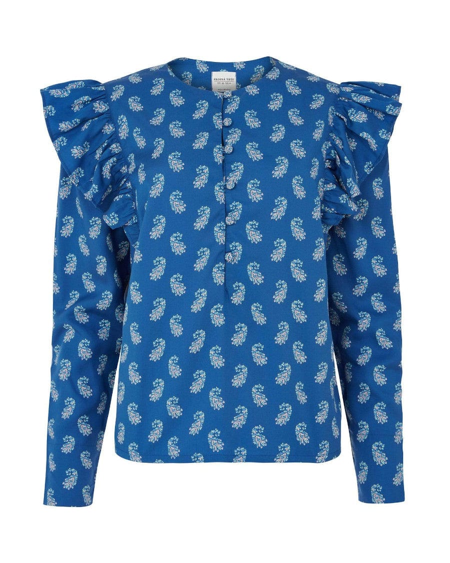 Blue Paisley Print V&A Neha Shirt