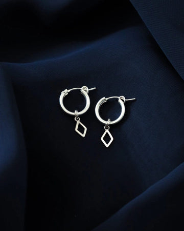 Diamond Huggie Hoops