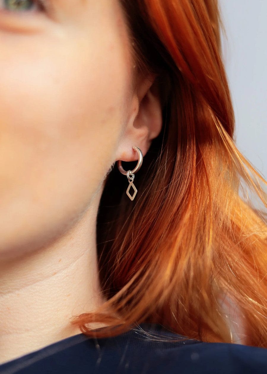 Diamond Huggie Hoops