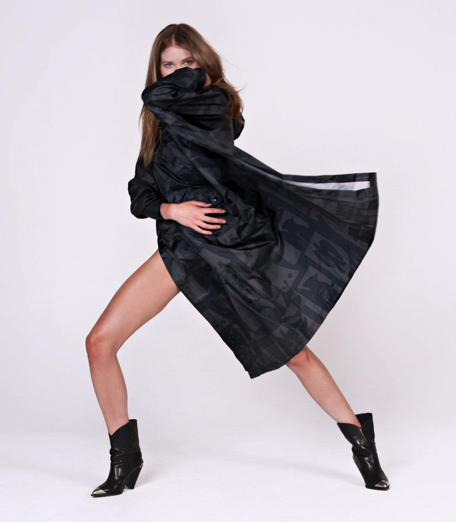 Black Art Camo Poncho