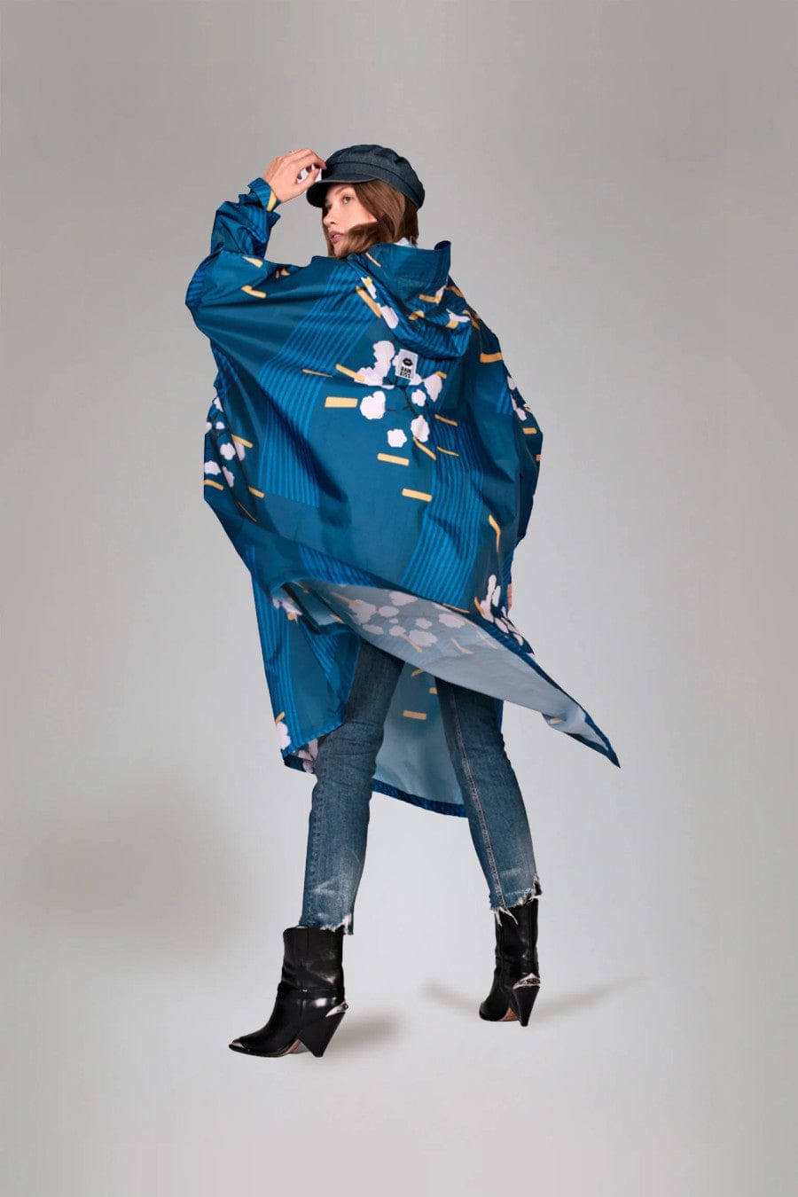 Japanese Blossom Rain Poncho