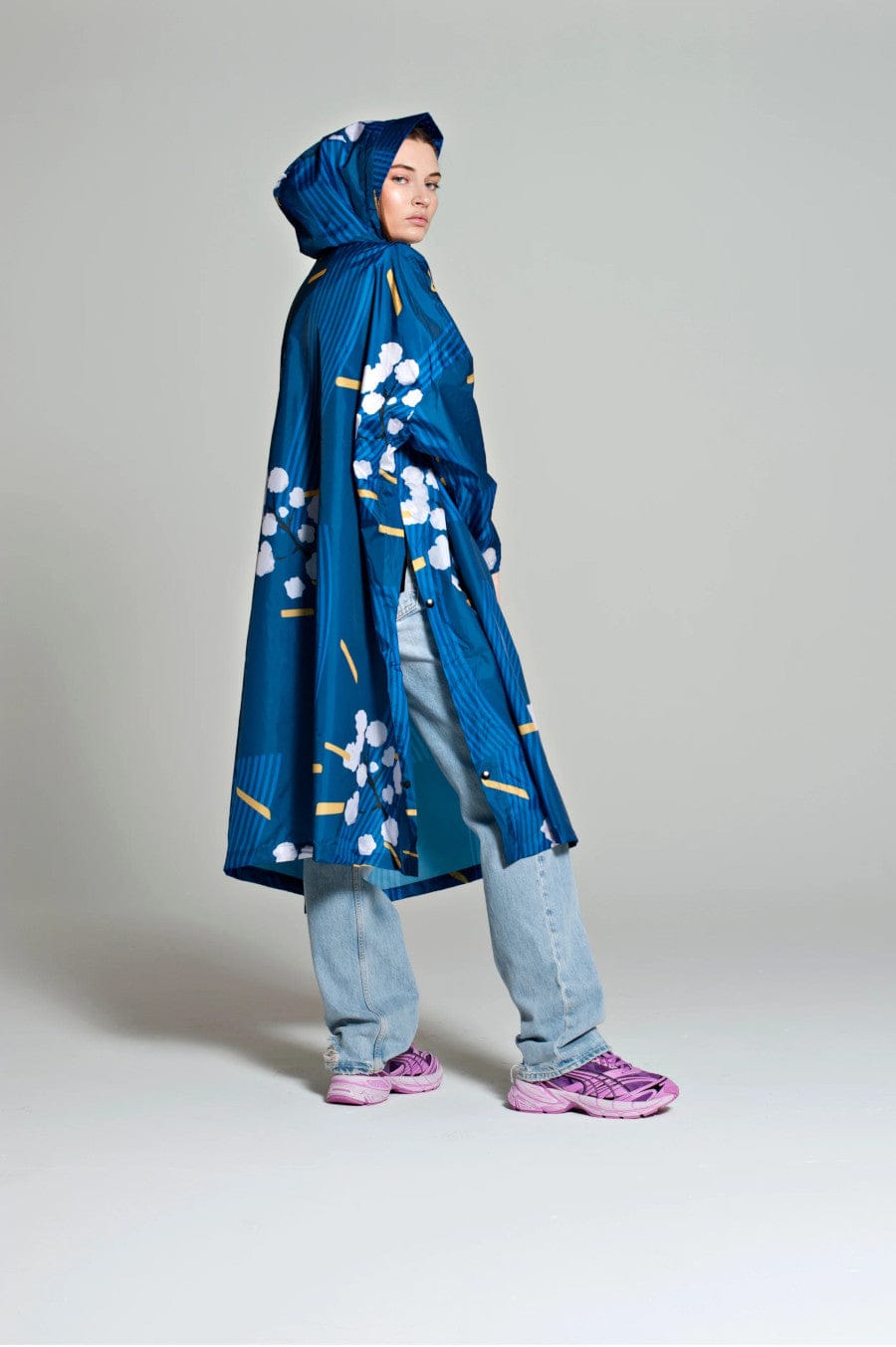Japanese Blossom Rain Poncho
