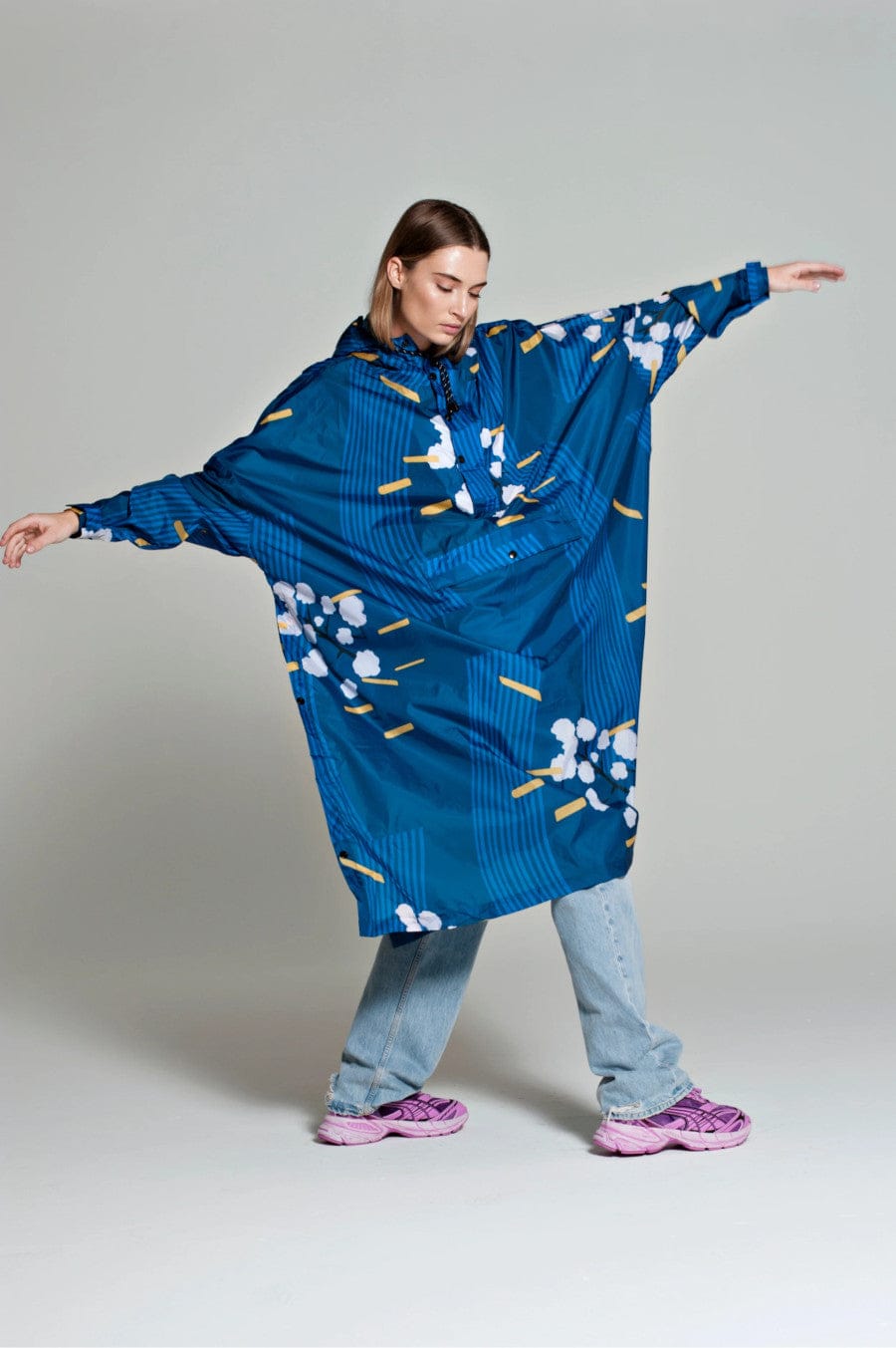 Japanese Blossom Rain Poncho