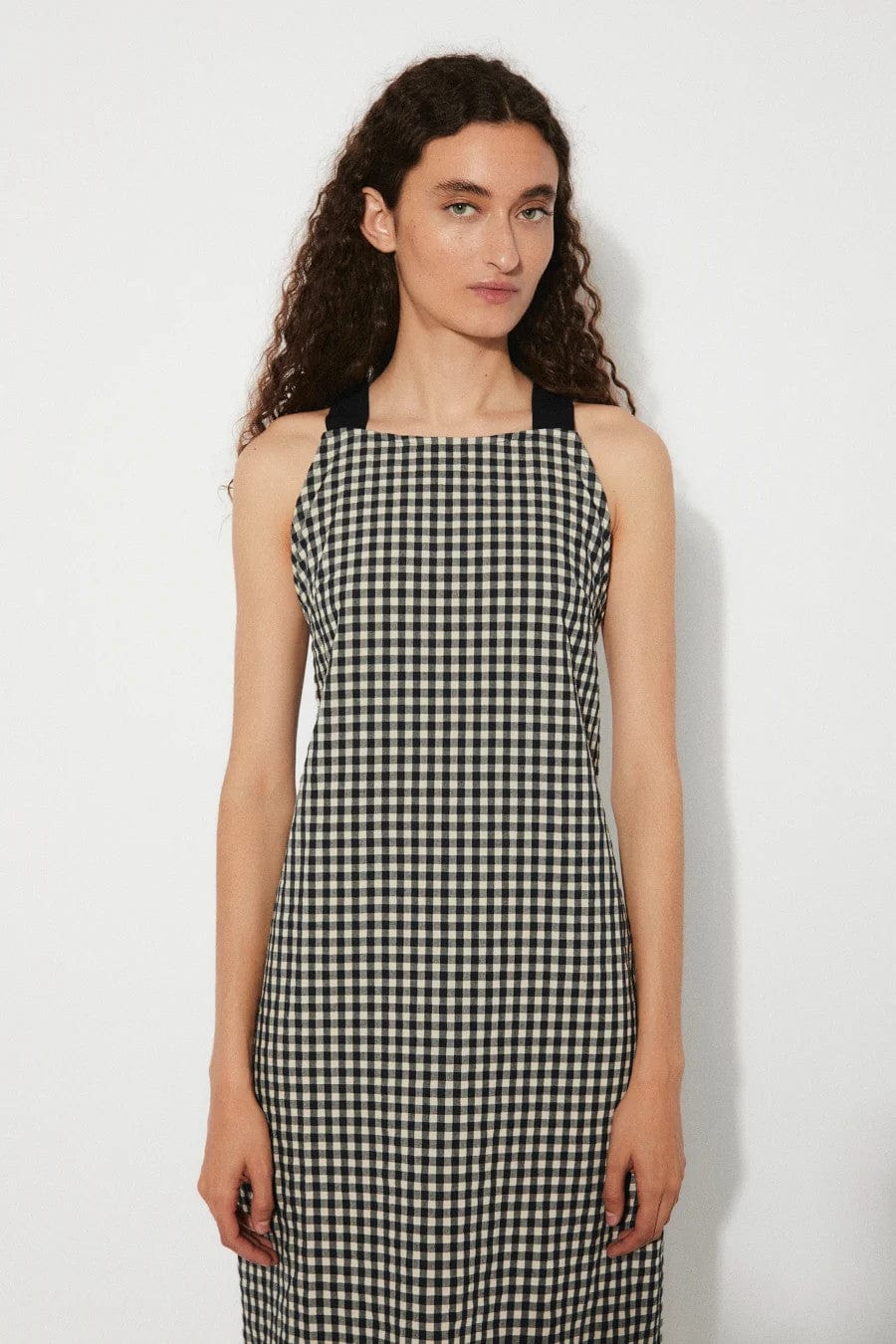 Oyster Dress Black Gingham
