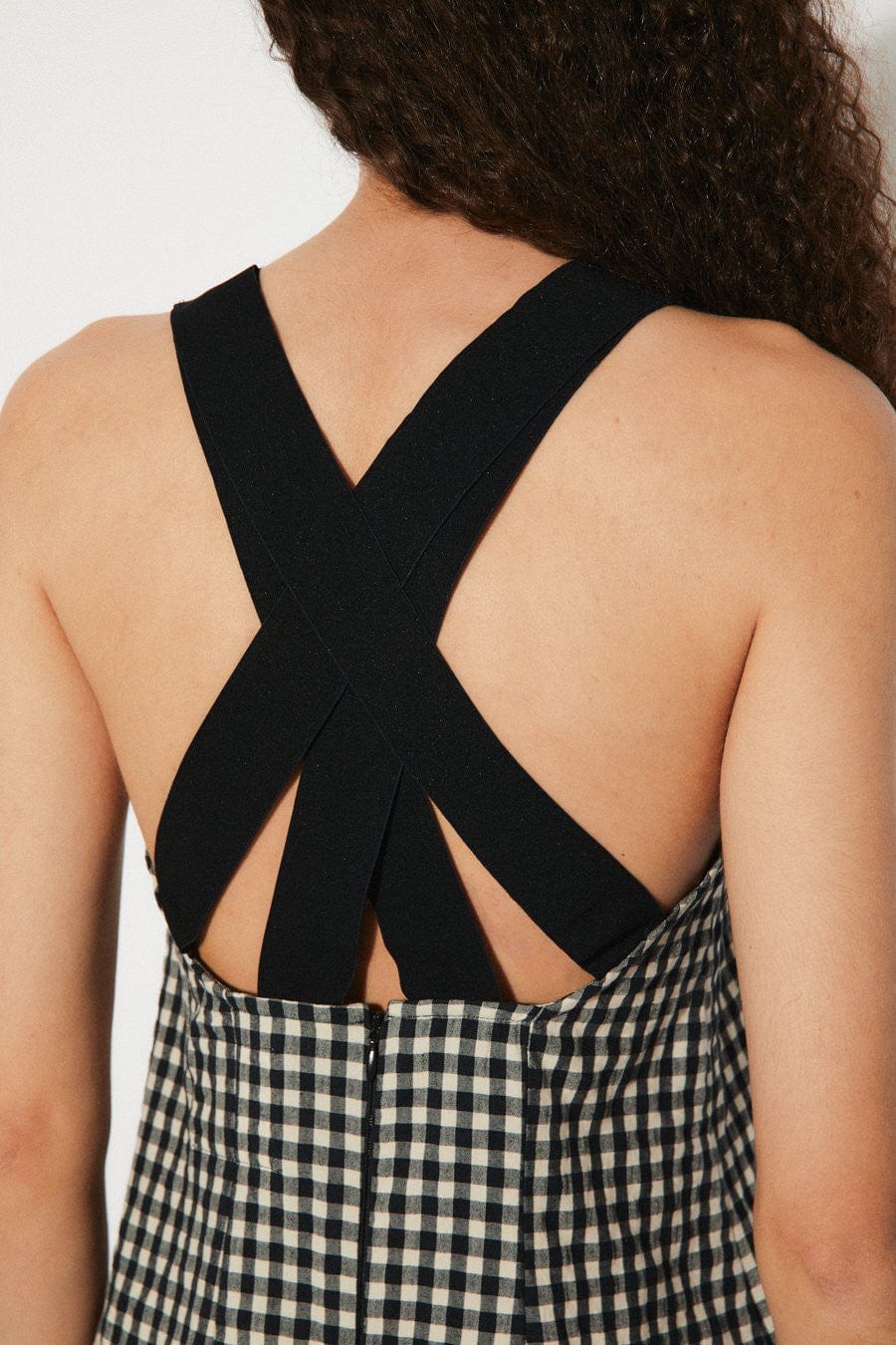 Oyster Dress Black Gingham