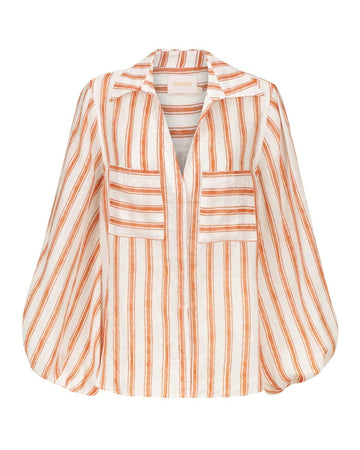 Ellie Shirt Orange Stripe