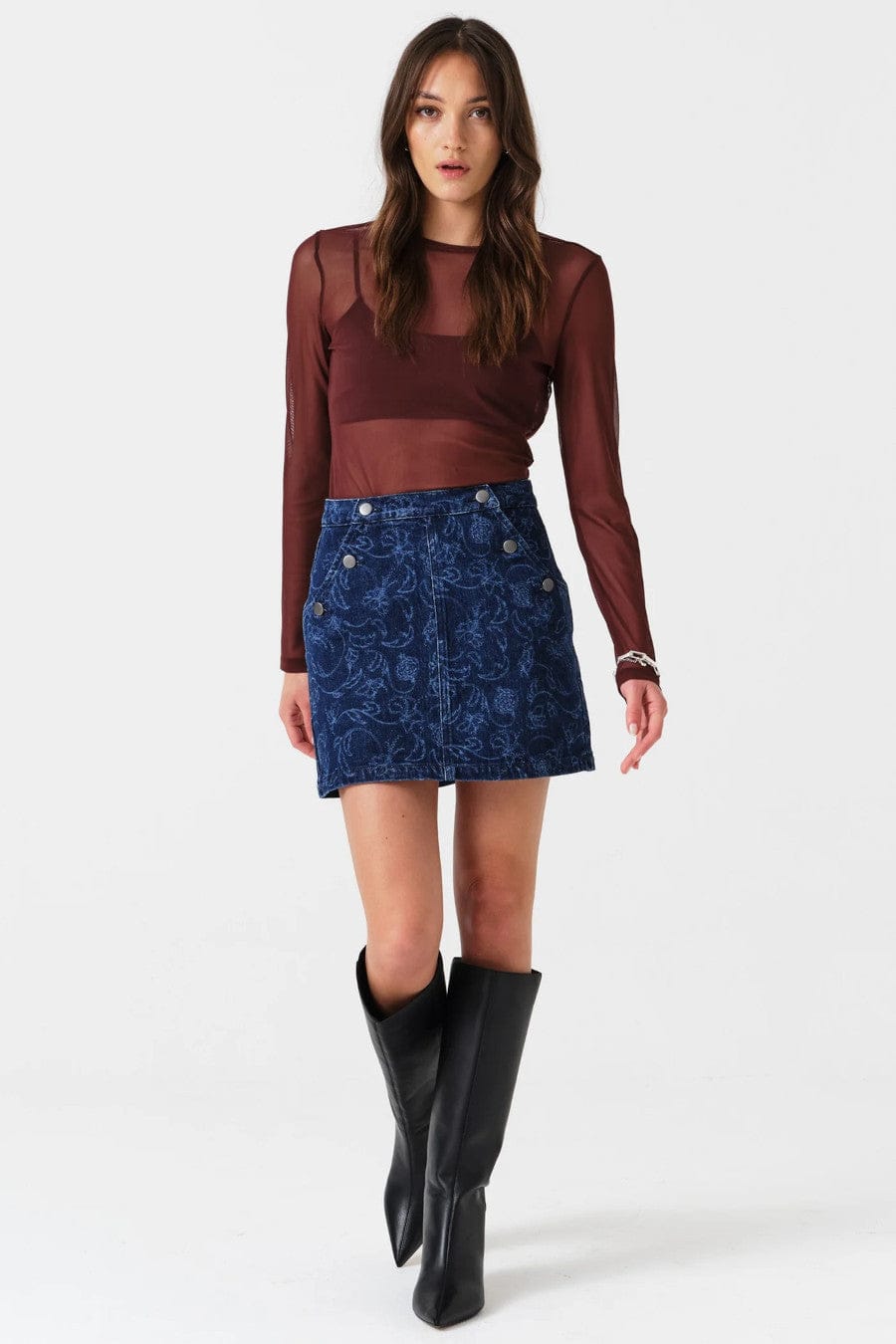 Margot Mini Skirt Baroque Nightfall
