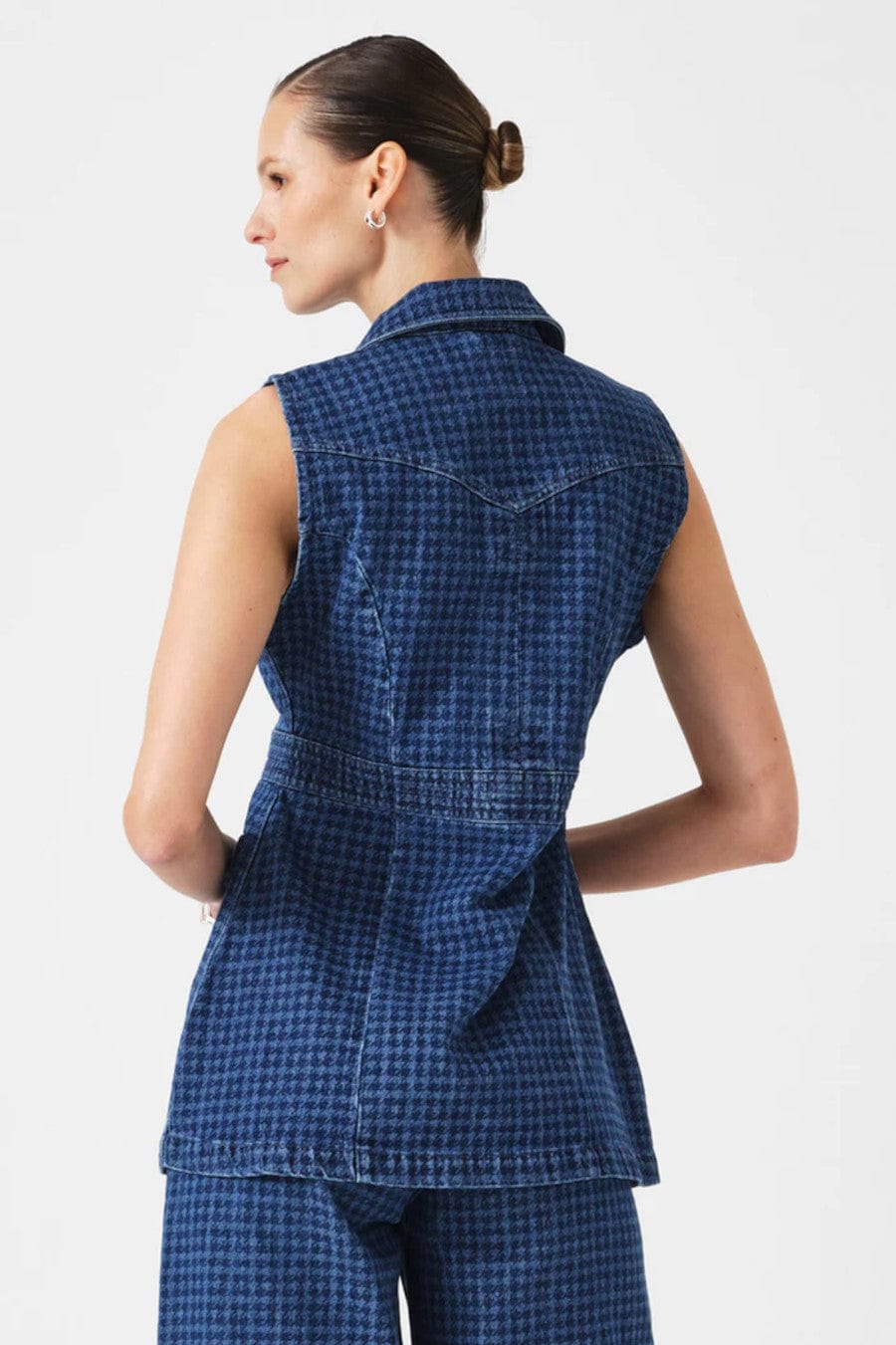 Ani Vest Houndstooth Idaho
