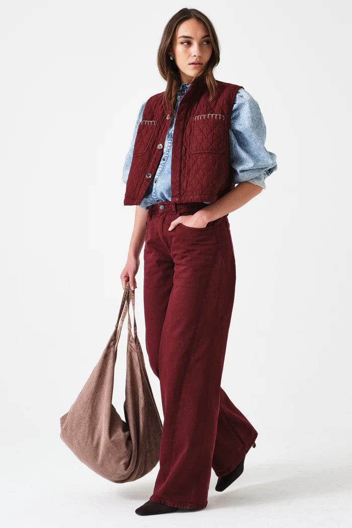 Quilted Pablo Vest Mulberry