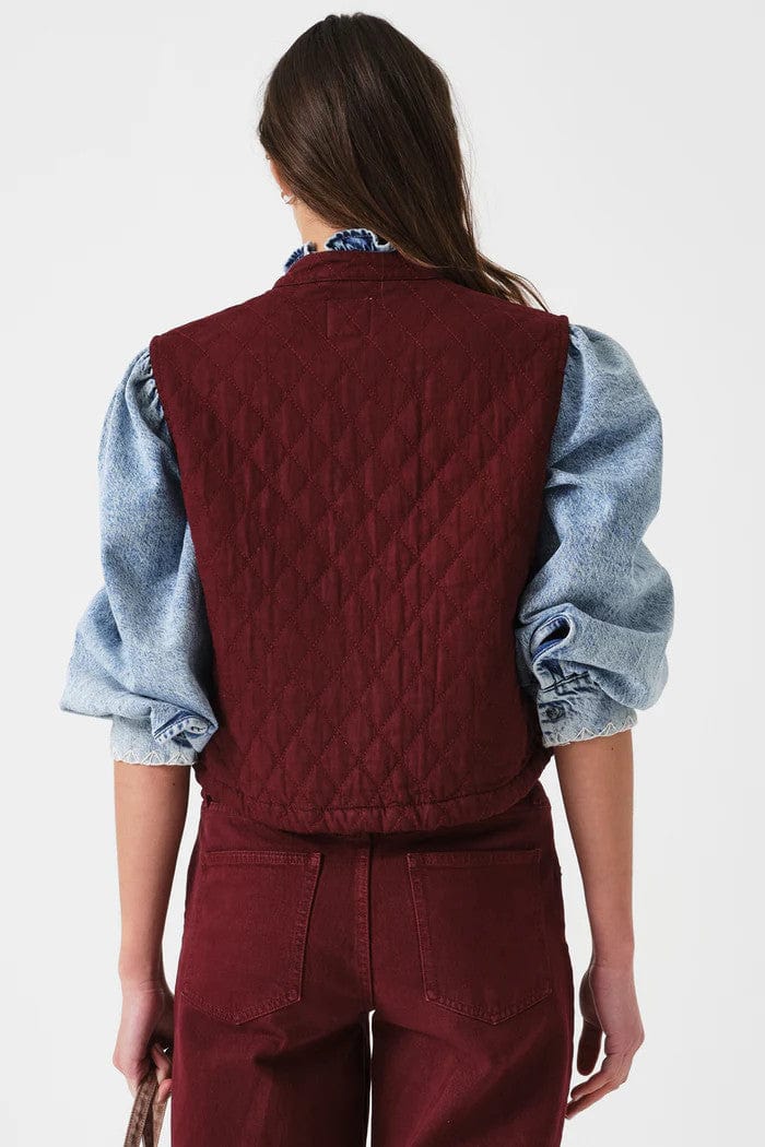 Quilted Pablo Vest Mulberry