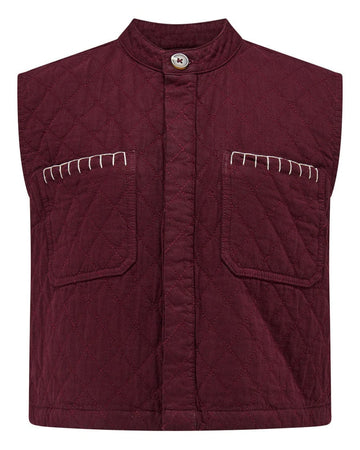 Quilted Pablo Vest Mulberry