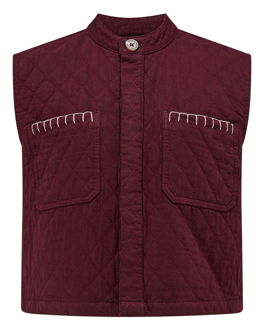 Quilted Pablo Vest Mulberry
