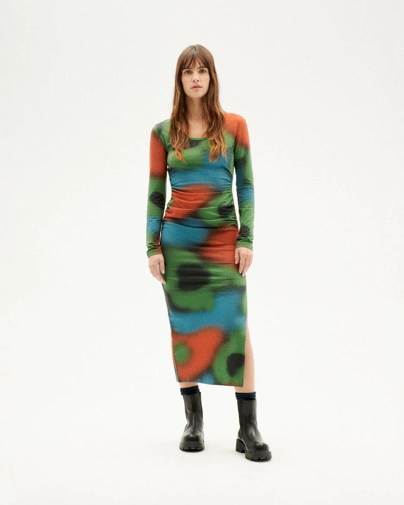Judith Dress Dust Black Print