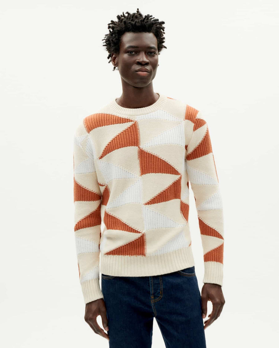 Guillaume Sweater Ecru Brick