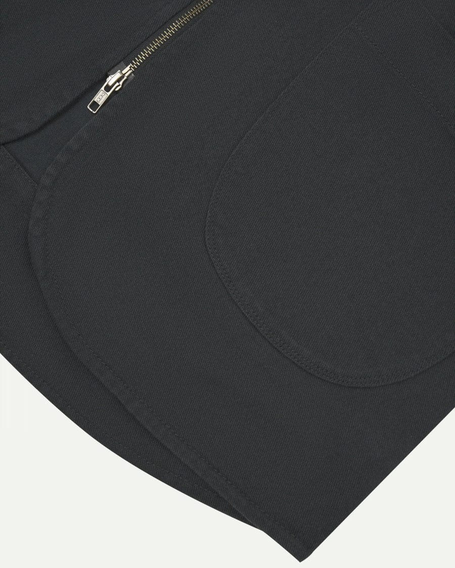 #3036 Zip Up Vest Charcoal
