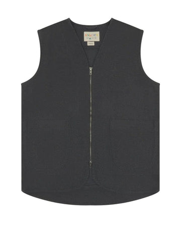 #3036 Zip Up Vest Charcoal