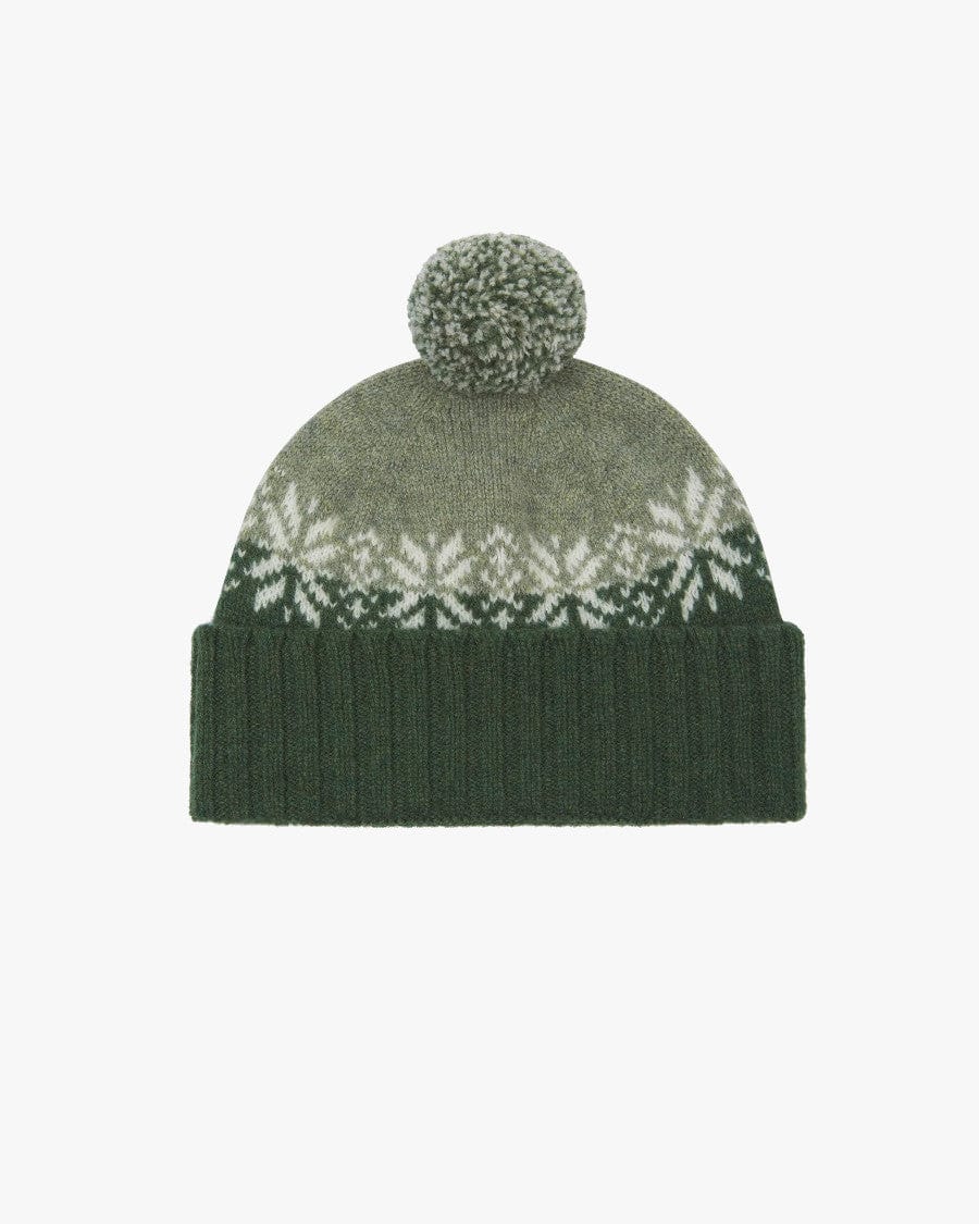 #4012 Snowflake Bobble Hat Coriander