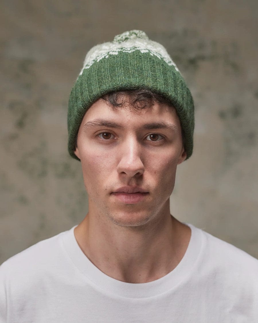 #4012 Snowflake Bobble Hat Coriander
