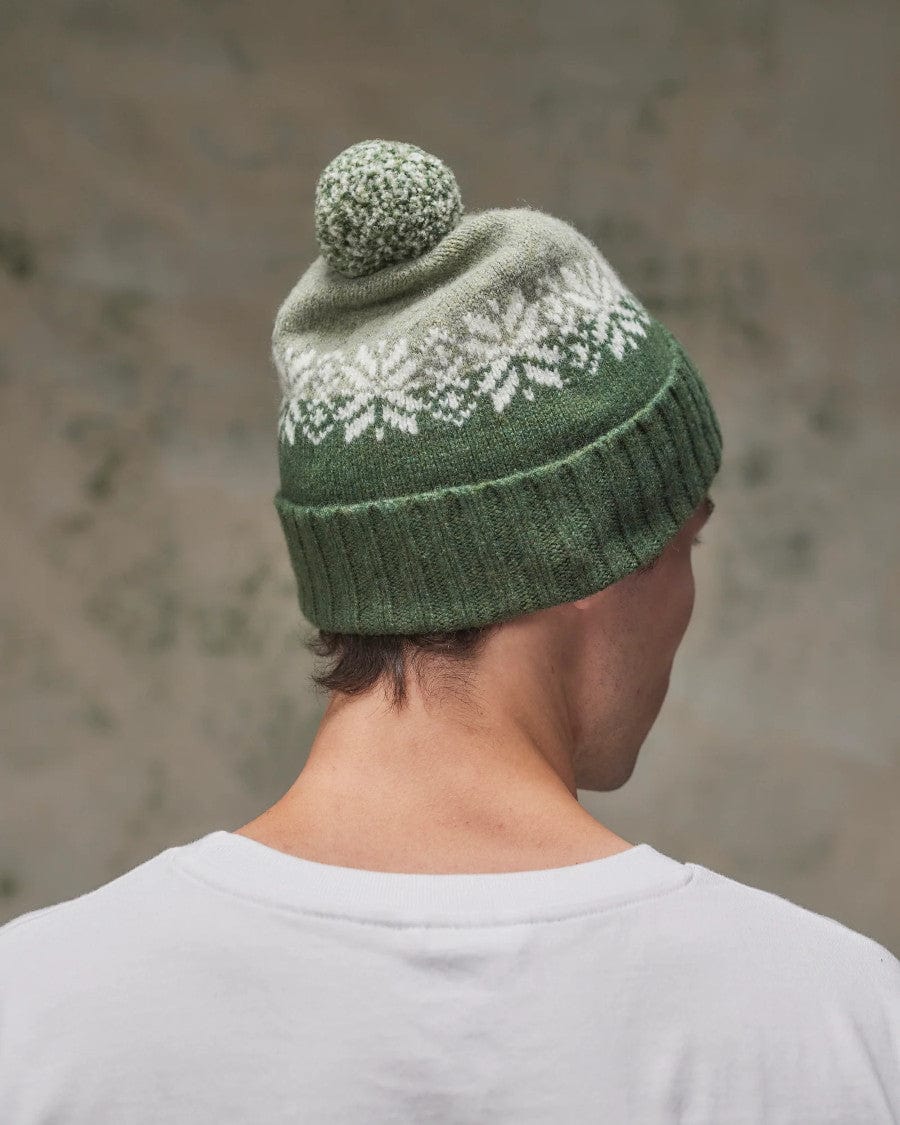 #4012 Snowflake Bobble Hat Coriander
