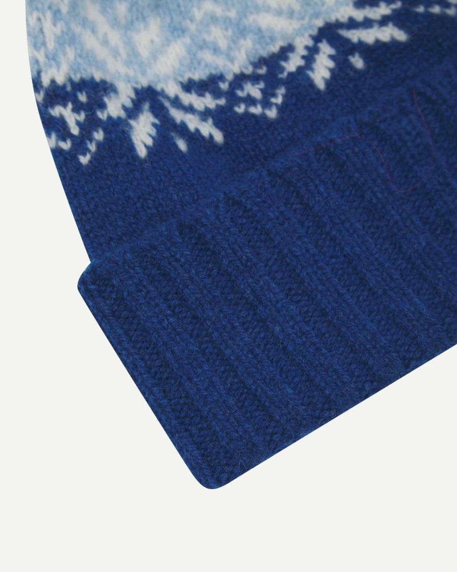 #4012 Snowflake Bobble Hat Ultra Blue