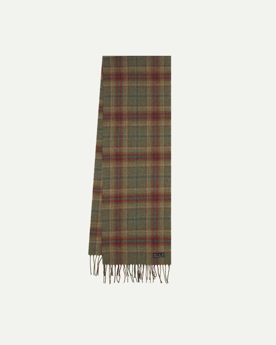 #4013 Tartan Lambswool Scarf Clay