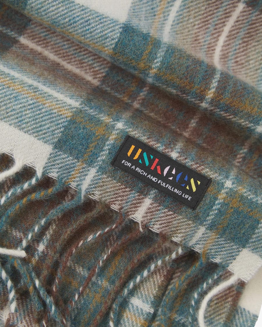 #4013 Tartan Lambswool Scarf Green