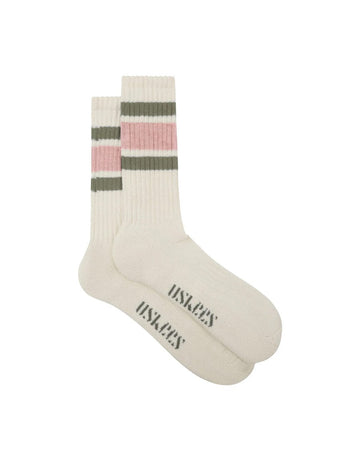 Dusty Pink College Stripe Sock