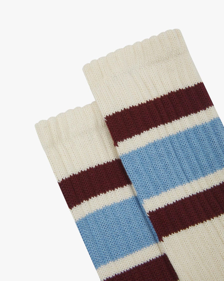 Powder Blue College Stripe Sock