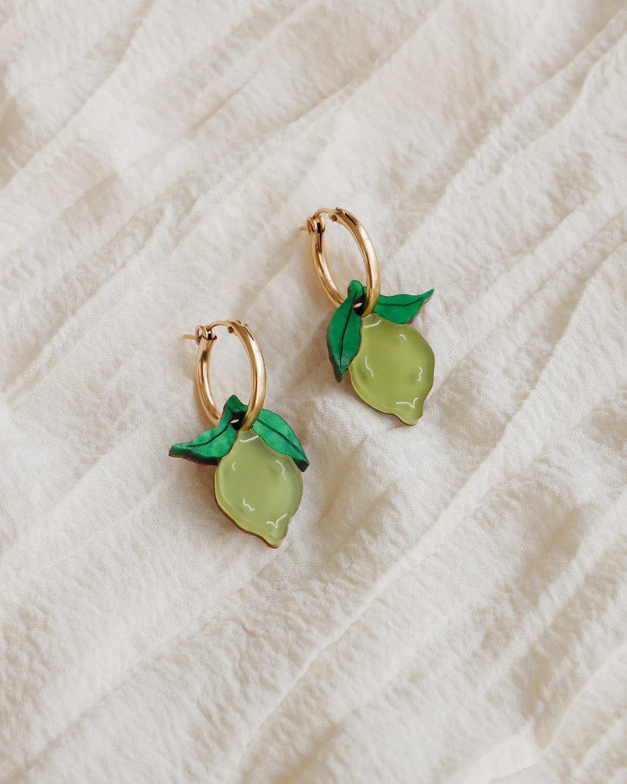 Mini Lime Hoop Earrings